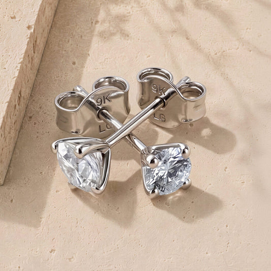 1.02ct Round Brilliant-Cut Lab-Grown Diamond Studs