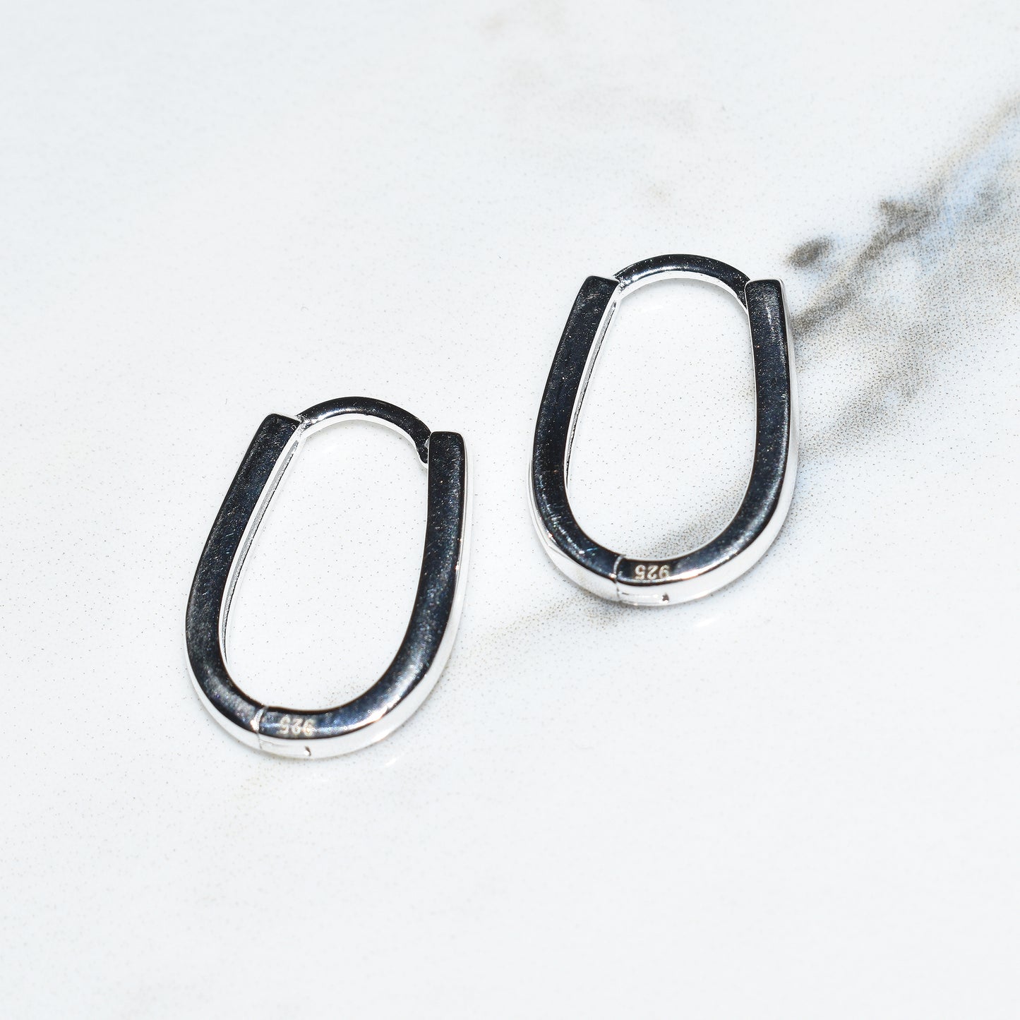 Oval Huggies 925 Sterling Silver