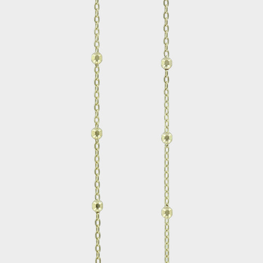 Disco Clover Necklace 9ct Yellow Gold