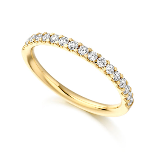 0.25ct Diamond Micro-Set Half Eternity Ring