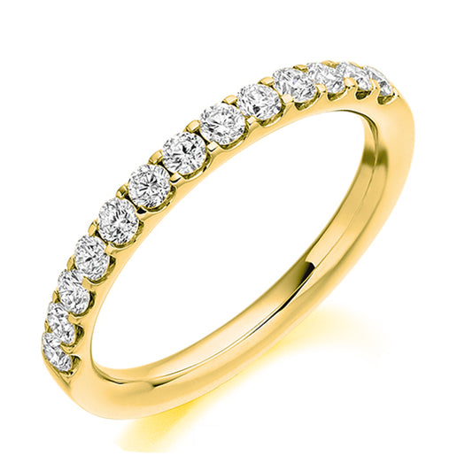 0.50ct Micro-Set Diamond Half Eternity Ring