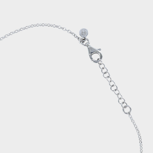 Paper Link Drop Necklace Sterling Silver & Gold Vermeil