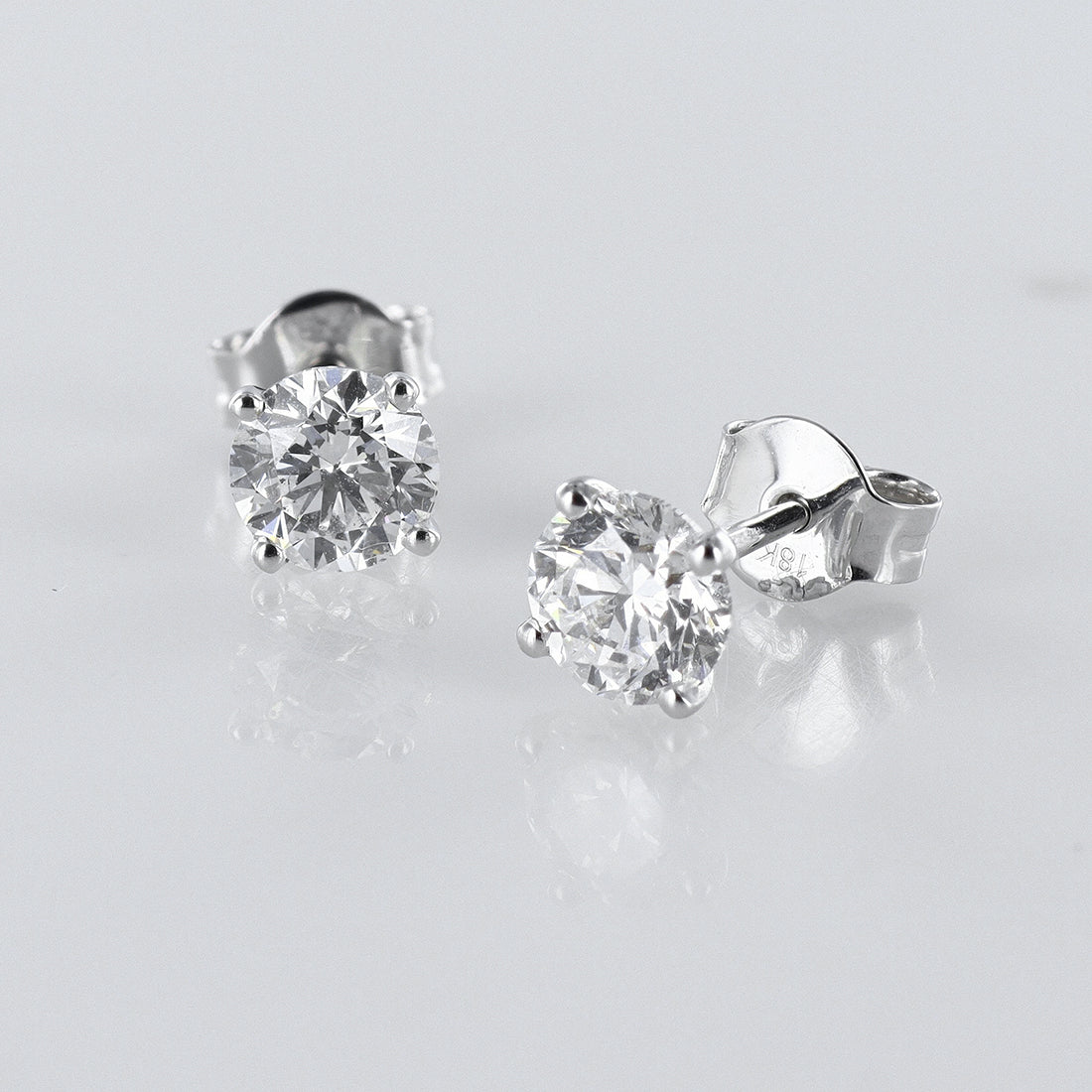 Diamond Studs 18ct White Gold GIA Certified