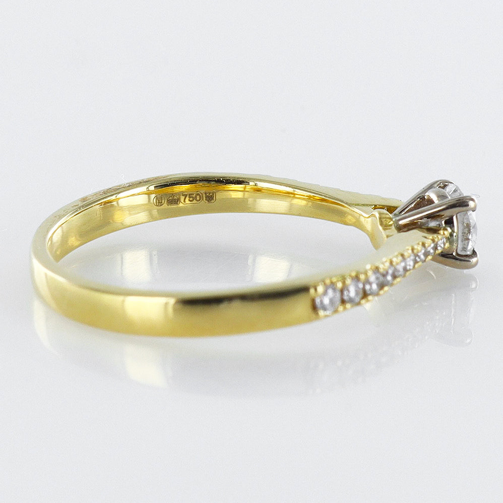 0.42ct GIA Diamond-Set 18ct Yellow Gold Engagement Ring