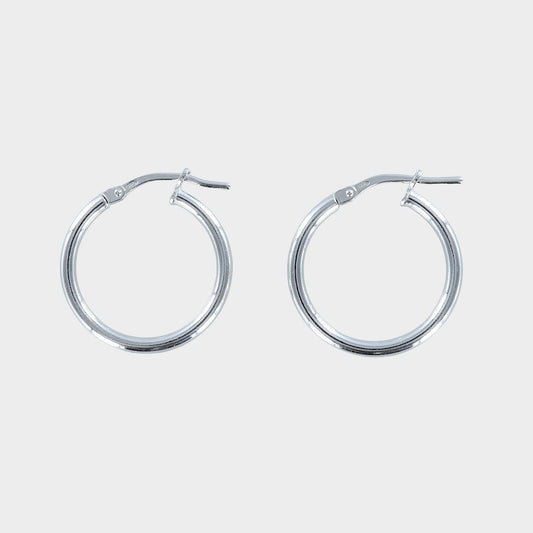 Sterling Silver Hoop Earrings 15mm