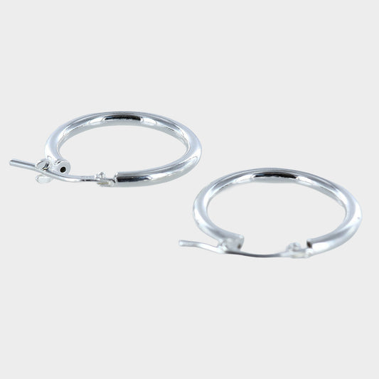 Sterling Silver Hoop Earrings 15mm