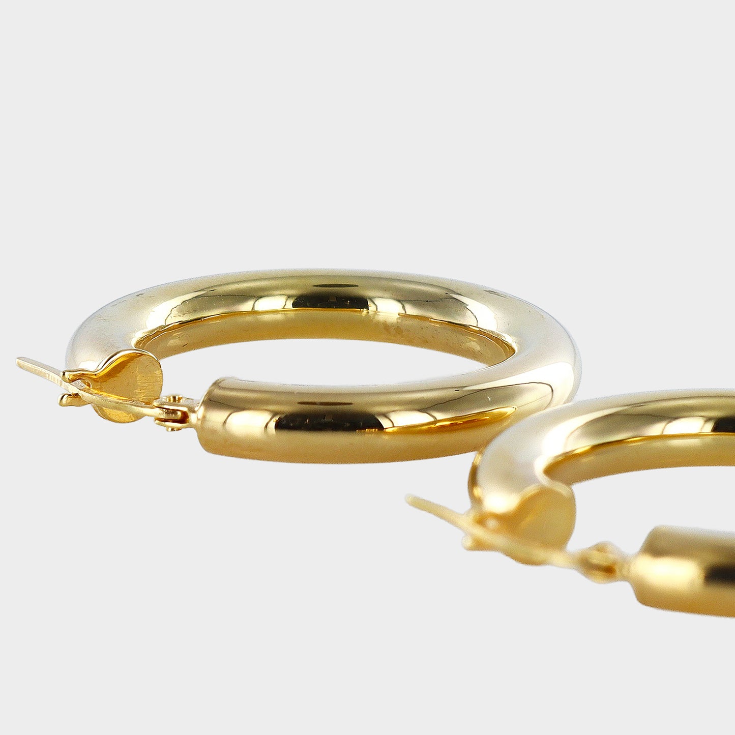 Polished 9ct Yellow Gold Hoops 25mm