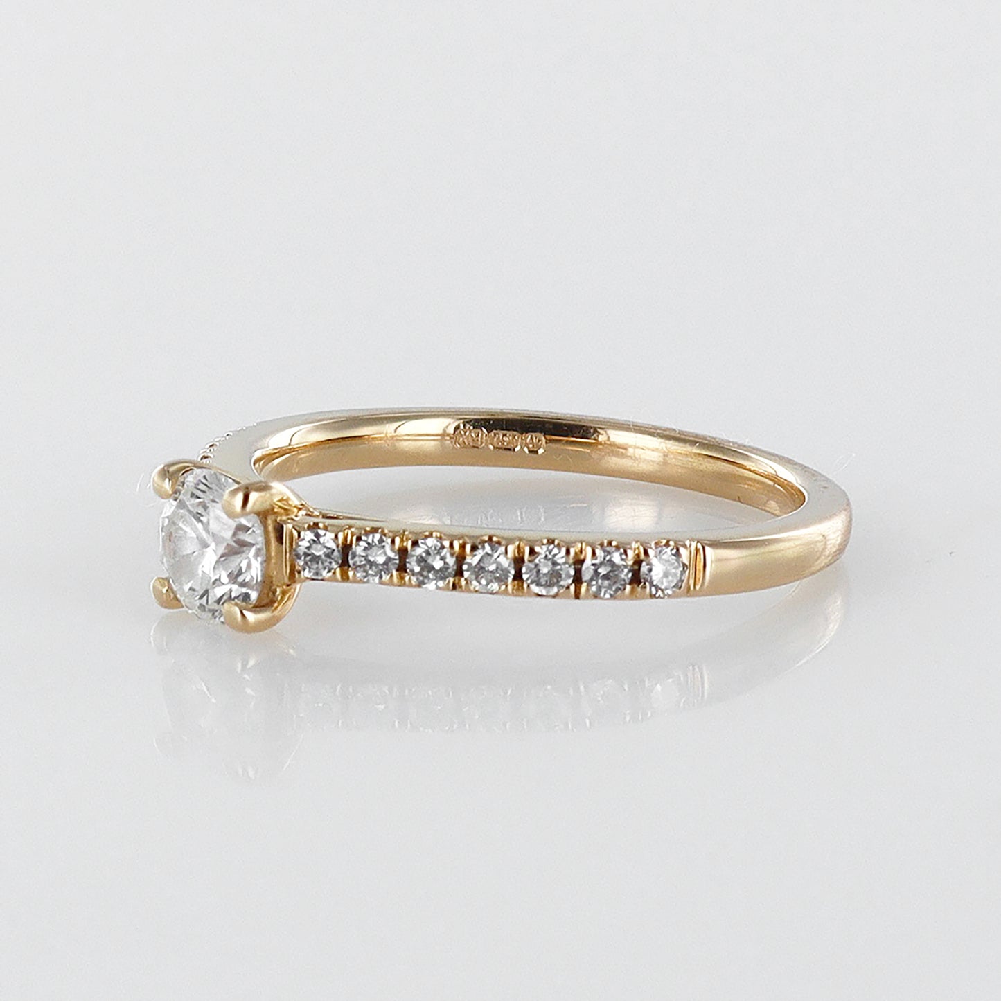 18ct Rose Gold Diamond-Set Engagement Ring