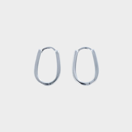 Oval Huggies 925 Sterling Silver