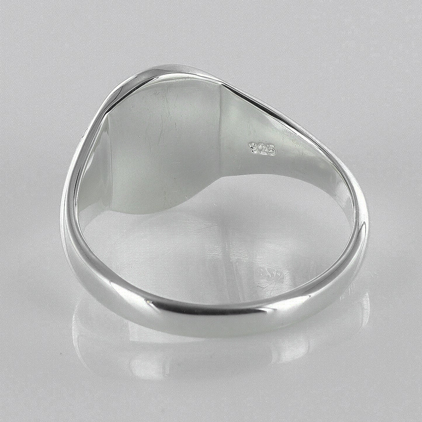 Oval-Shaped Signet Ring Sterling Silver