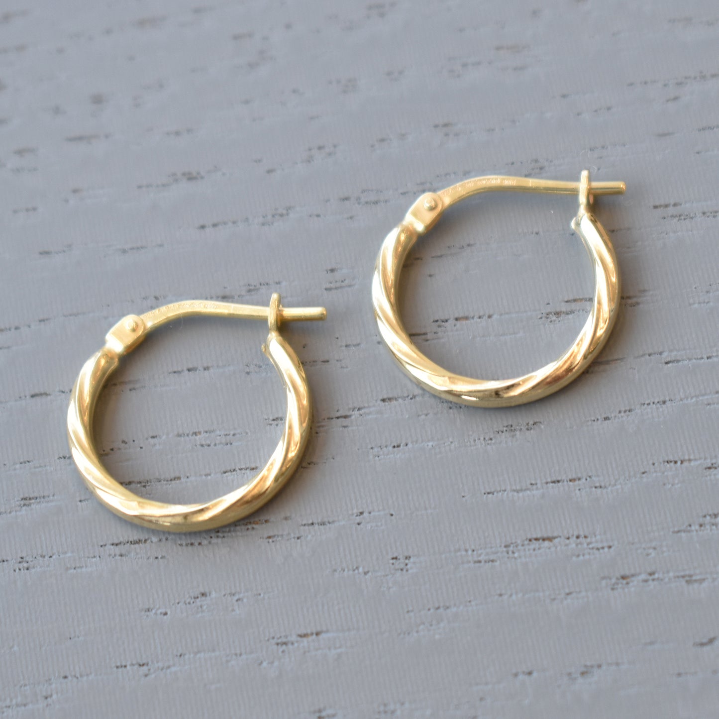 Mini Twist Hoop Vermeil Earrings