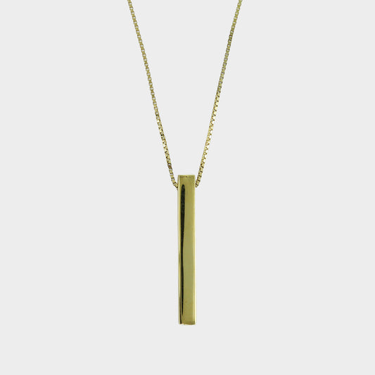 Gold-Plated Essential Bar Pendant