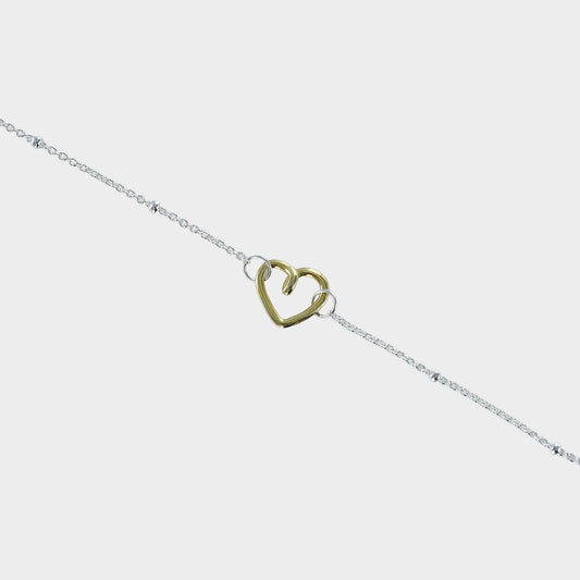 Gold Plated Signature Heart Bracelet
