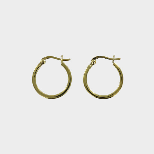 Squared Hoops 20mm Gold Vermeil