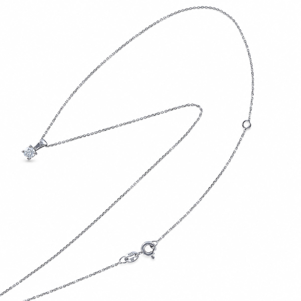 0.26ct Round Brilliant-Cut Lab-Grown Diamond Solitaire Pendant