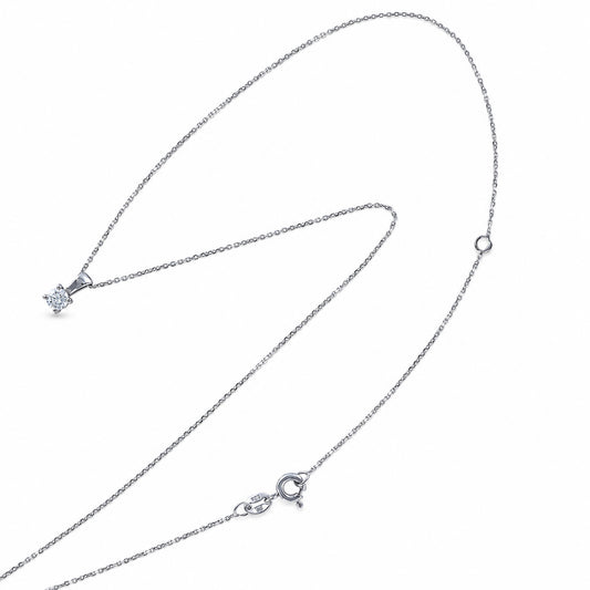 0.26ct Round Brilliant-Cut Lab-Grown Diamond Solitaire Pendant