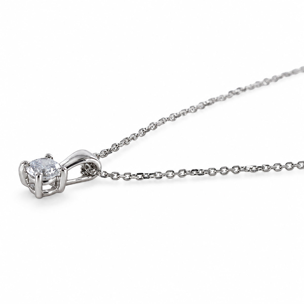 0.26ct Round Brilliant-Cut Lab-Grown Diamond Solitaire Pendant