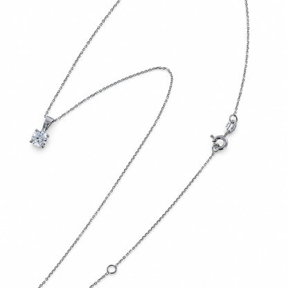 0.49ct Round Brilliant-Cut Lab-Grown Diamond Solitaire Pendant