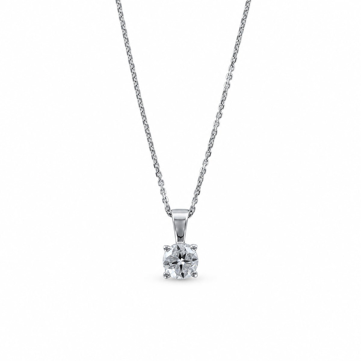 0.49ct Round Brilliant-Cut Lab-Grown Diamond Solitaire Pendant