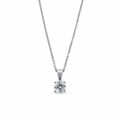 0.49ct Round Brilliant-Cut Lab-Grown Diamond Solitaire Pendant