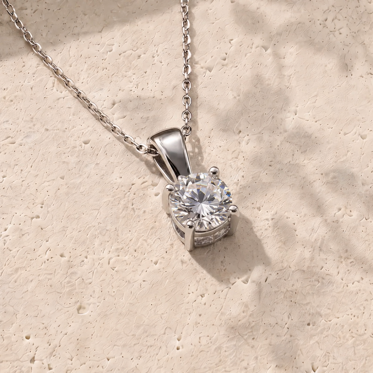 0.26ct Round Brilliant-Cut Lab-Grown Diamond Solitaire Pendant