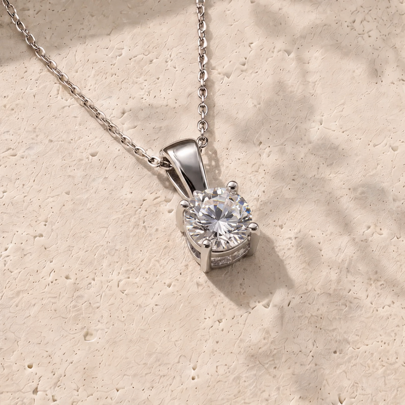 0.26ct Round Brilliant-Cut Lab-Grown Diamond Solitaire Pendant