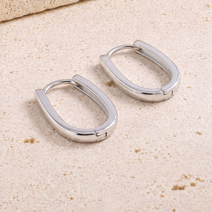 Oval Huggies 925 Sterling Silver