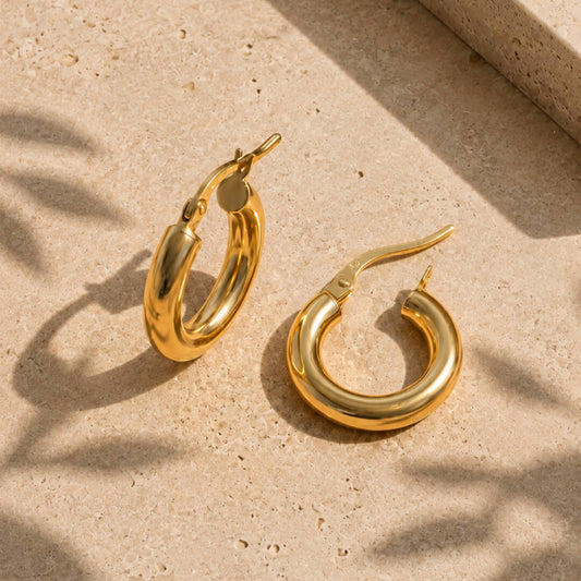 Mini 9ct Yellow Gold Hoop Earrings