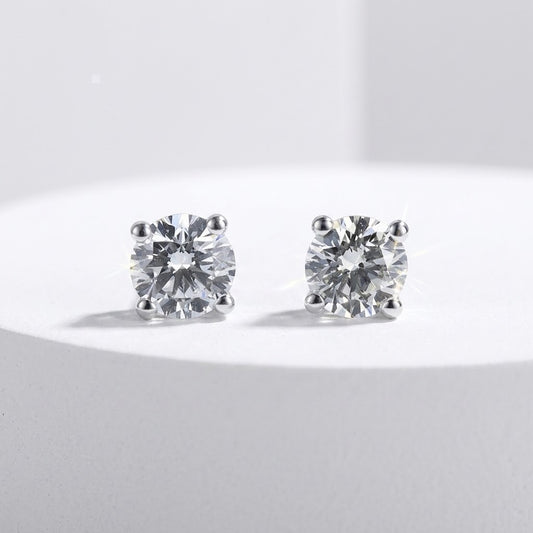 1.02ct Round Brilliant-Cut Lab-Grown Diamond Studs
