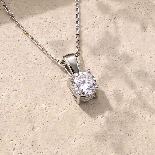 0.26ct Round Brilliant-Cut Lab-Grown Diamond Solitaire Pendant