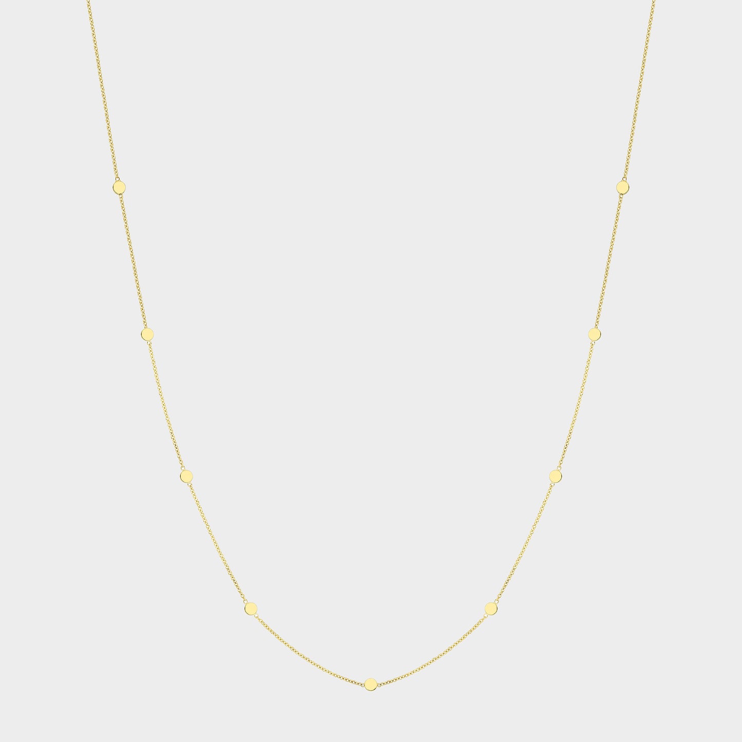 Minimalist Gold Disc Necklace 9ct Yellow Gold