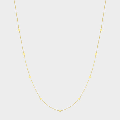 Minimalist Gold Disc Necklace 9ct Yellow Gold