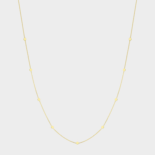 Minimalist Gold Disc Necklace 9ct Yellow Gold