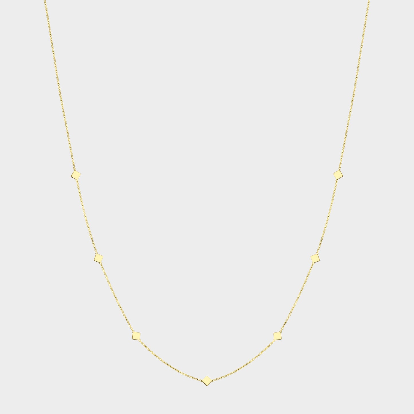 Diamond Motif Necklace 9ct Yellow Gold
