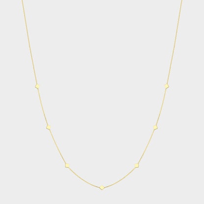 Diamond Motif Necklace 9ct Yellow Gold