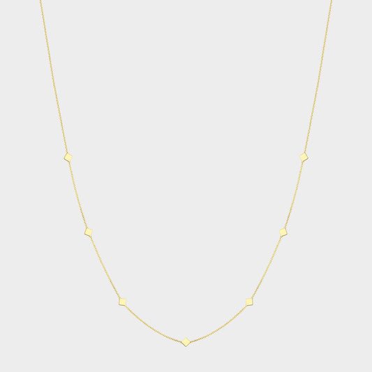 Diamond Motif Necklace 9ct Yellow Gold