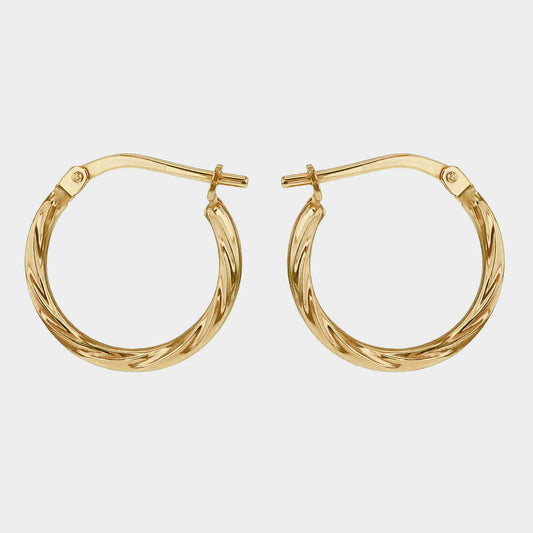 Mini Twist Hoop Vermeil Earrings