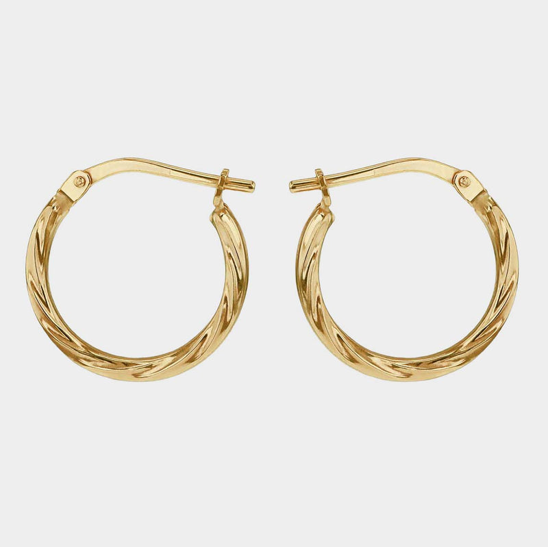 Mini Twist Hoop Vermeil Earrings