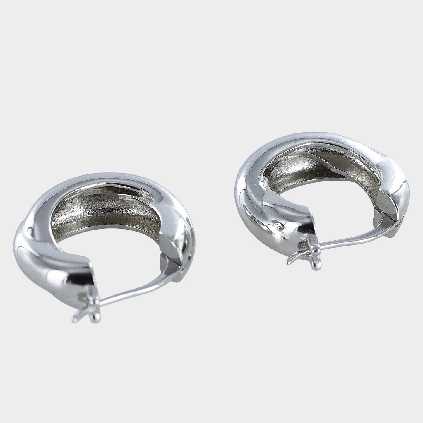 Chunky Sterling Silver Hoop Earrings