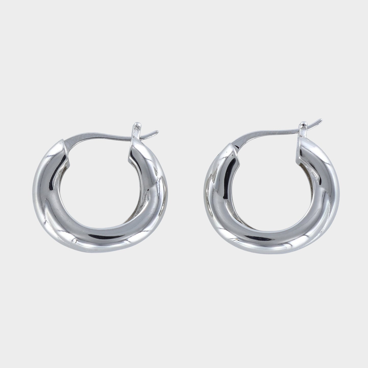 Chunky Sterling Silver Hoop Earrings