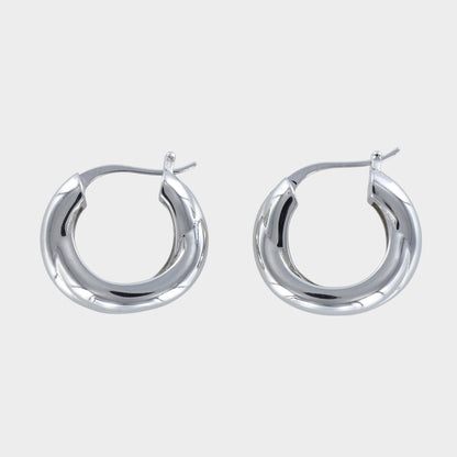 Chunky Sterling Silver Hoop Earrings