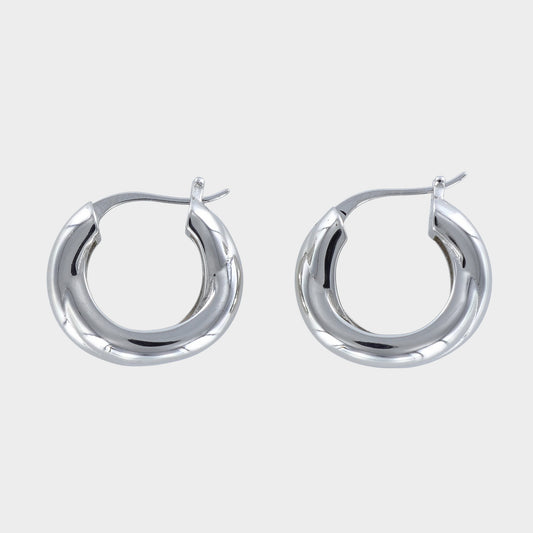 Chunky Sterling Silver Hoop Earrings