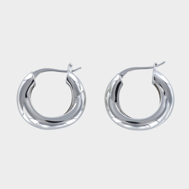 Chunky Sterling Silver Hoop Earrings