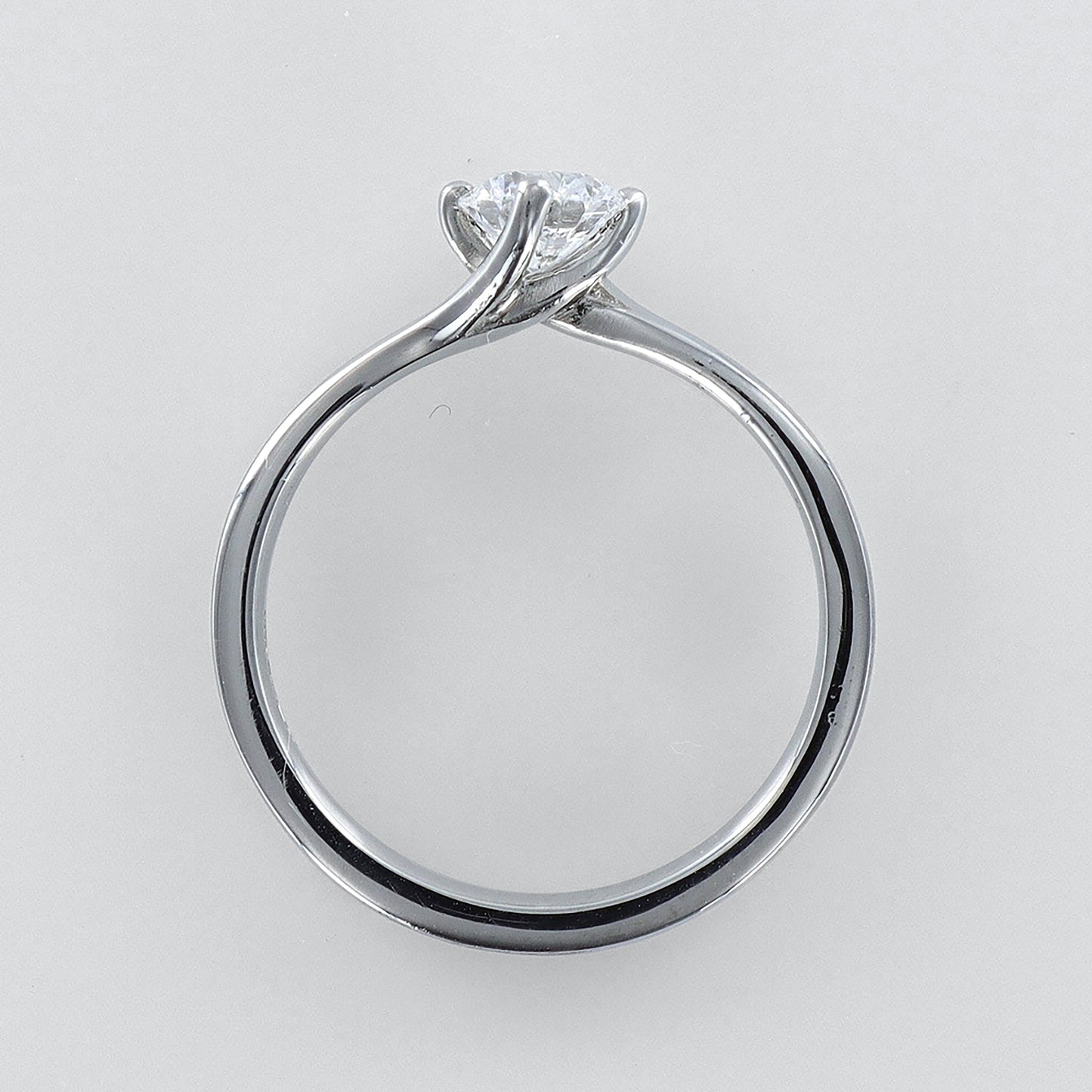 Diamond Solitaire Twist Engagement Ring