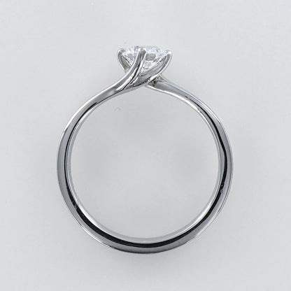 Diamond Solitaire Twist Engagement Ring