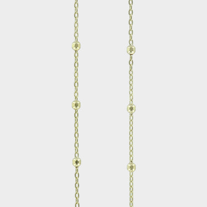 Disco Clover Necklace 9ct Yellow Gold