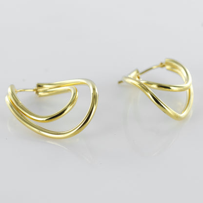 Twisted Paper Clips Gold Plated