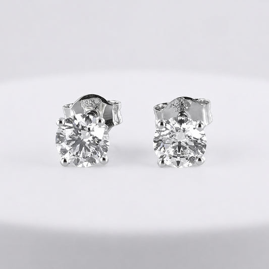 Diamond Studs 18ct White Gold GIA Certified