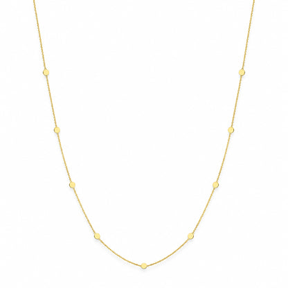 Minimalist Gold Disc Necklace 9ct Yellow Gold