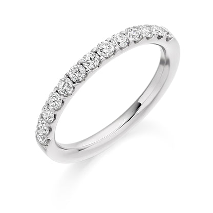 0.50ct Micro-Set Diamond Half Eternity Ring